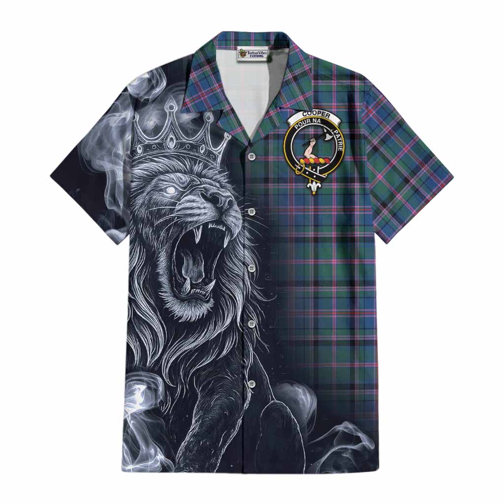 Cooper Tartan Cotton Hawaiian Shirt Roaring Lion Heritage