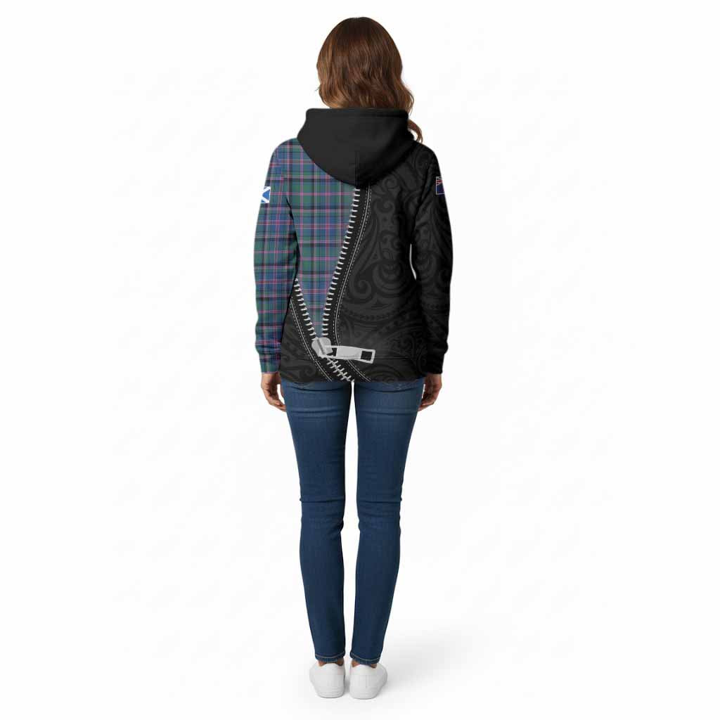 Cooper Tartan Cotton Hoodie New Zealand Pattern Unique Zipper Stylized