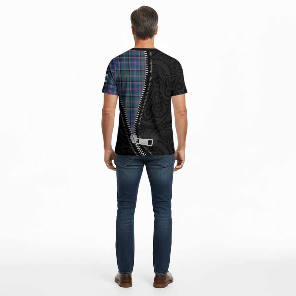 Cooper Tartan Cotton T-shirt New Zealand Pattern Unique Zipper Stylized
