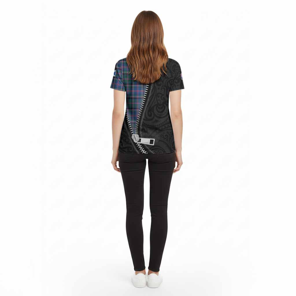 Cooper Tartan Cotton T-shirt New Zealand Pattern Unique Zipper Stylized