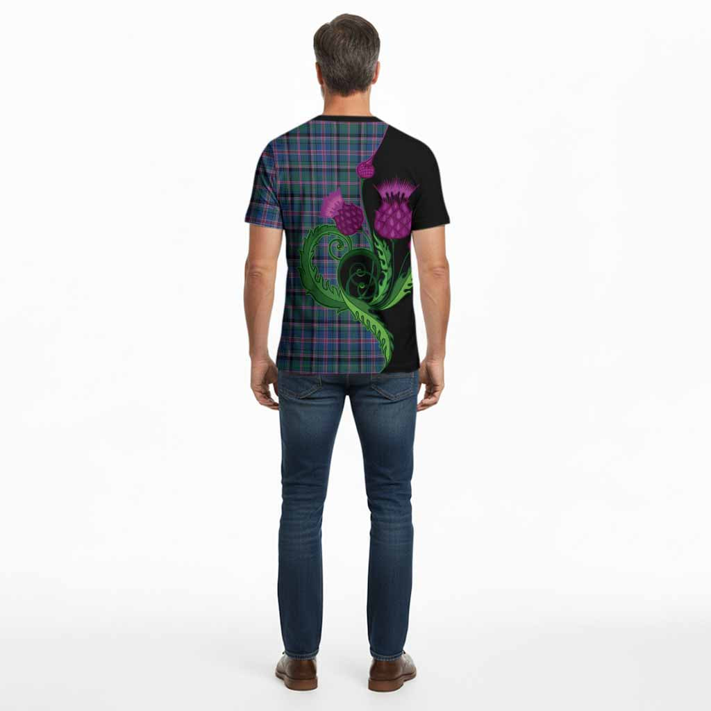 Cooper Tartan Cotton T-shirt Traditional Scottish Thistle