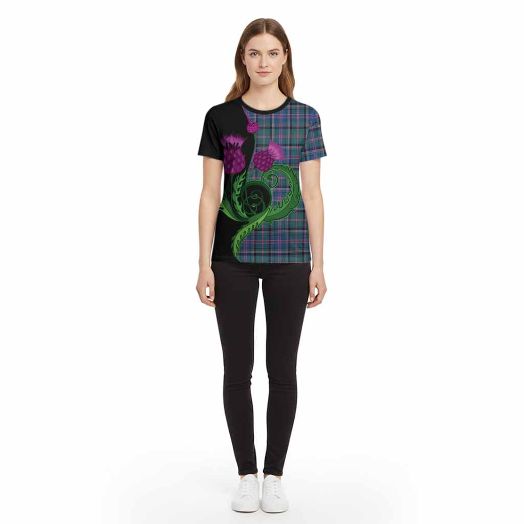 Cooper Tartan Cotton T-shirt Traditional Scottish Thistle