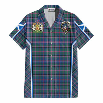 Cooper Tartan Crest Cotton Hawaiian Shirt Scotland Coat of Arm Flag Style - Tartan Vibes Clothing
