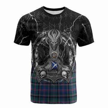 Cooper Tartan Crest Cotton T-shirt Celtic Odin's Raven Legacy