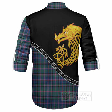 Cooper Tartan Crest Ghillie Shirt Legendary Dragon Knot Half Style