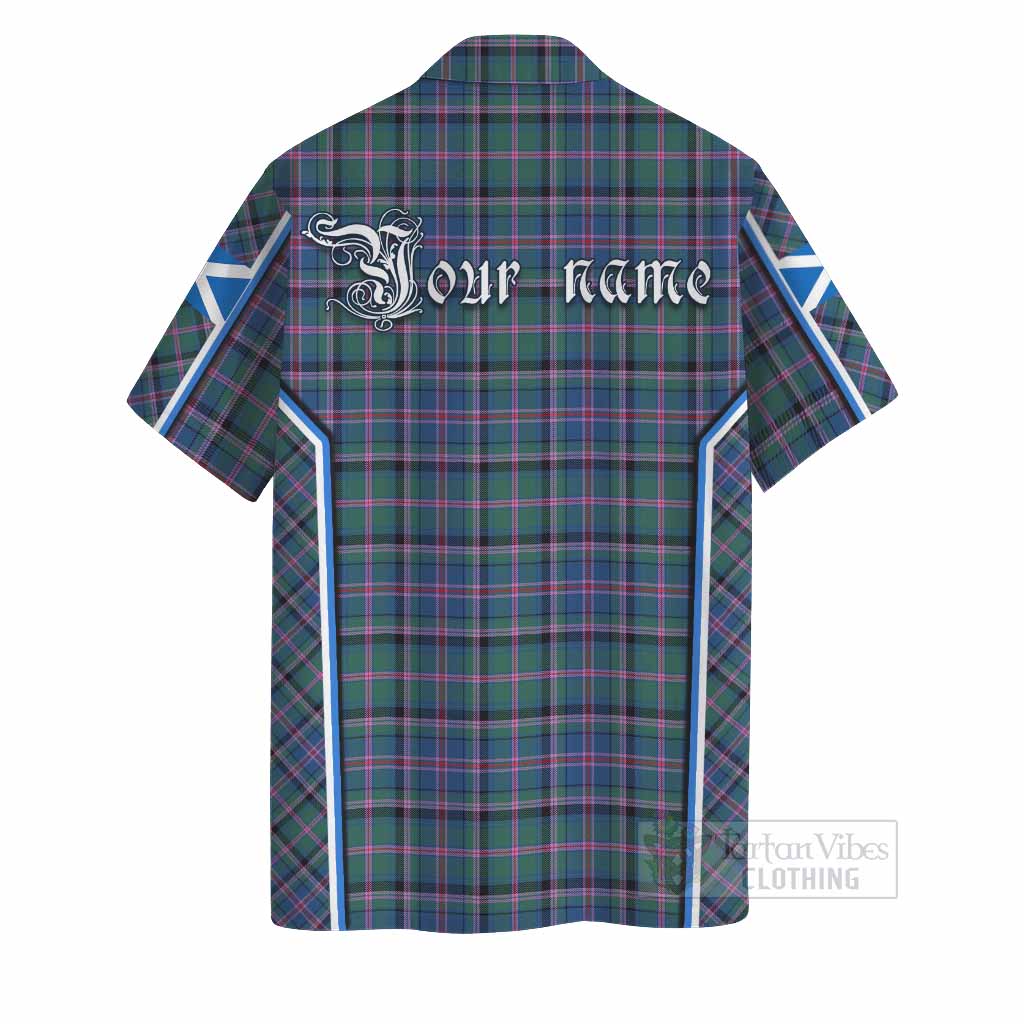 Cooper Tartan Crest Hawaiian Shirt Scotland Coat of Arm Flag Style - Tartan Vibes Clothing