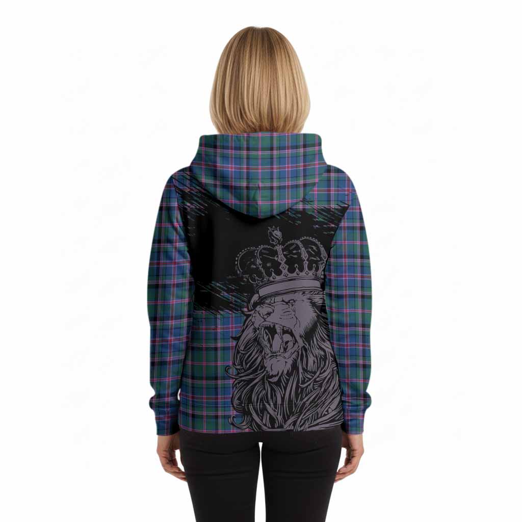 Cooper Tartan Crest Hoodie Crowned Lion Heritage Style