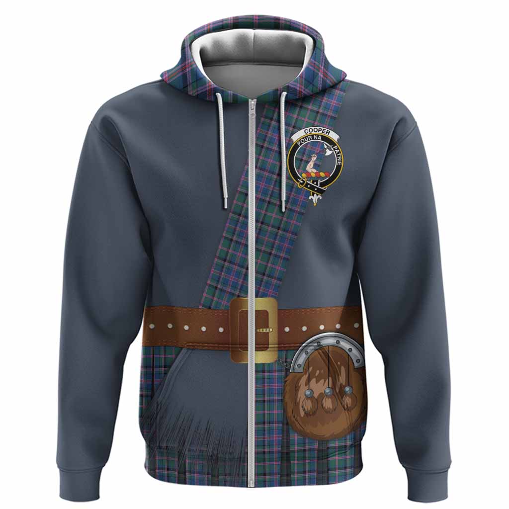 Cooper Tartan Crest Hoodie Kilt Costume Style