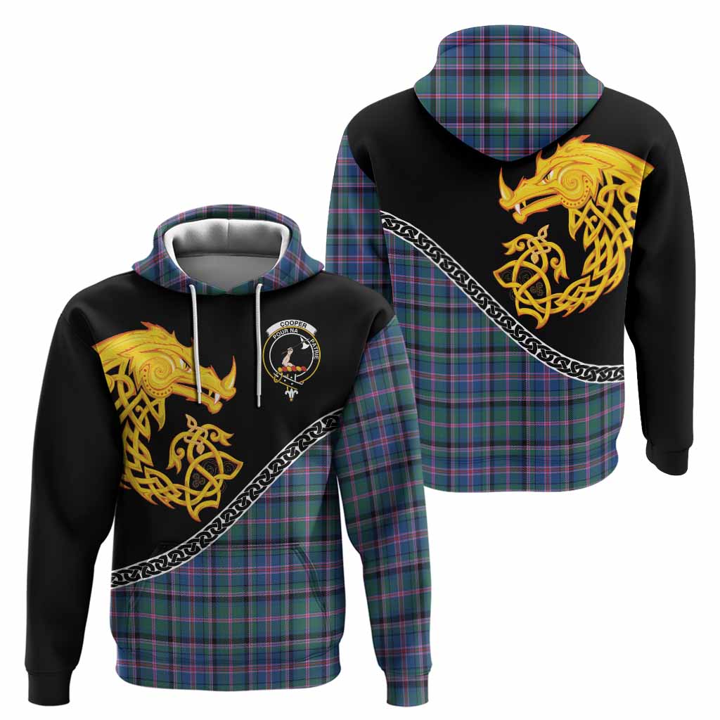 Cooper Tartan Crest Hoodie Legendary Dragon Knot Half Style