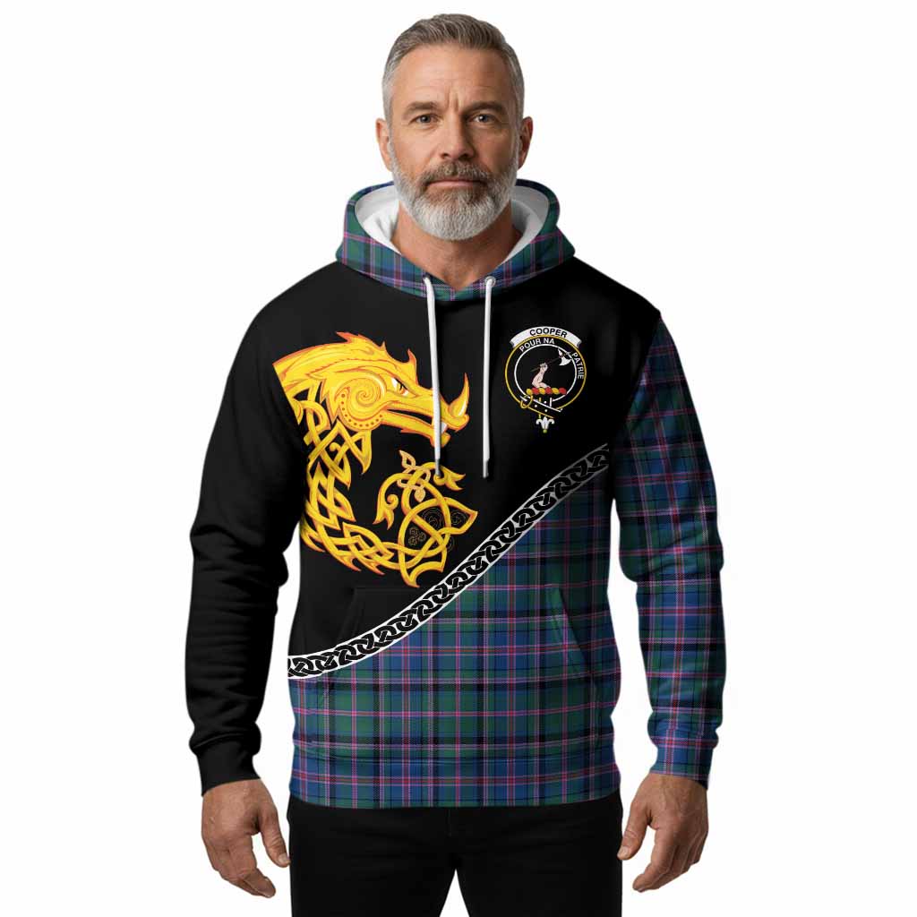 Cooper Tartan Crest Hoodie Legendary Dragon Knot Half Style