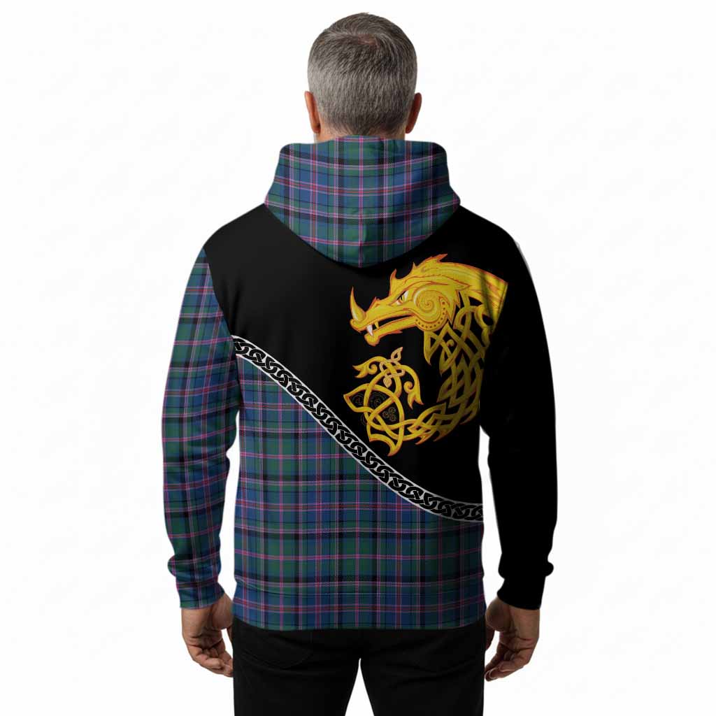 Cooper Tartan Crest Hoodie Legendary Dragon Knot Half Style