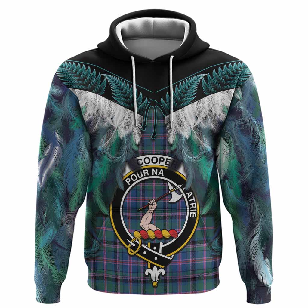 Cooper Tartan Crest Hoodie New Zealand Maori Korowai Cloak