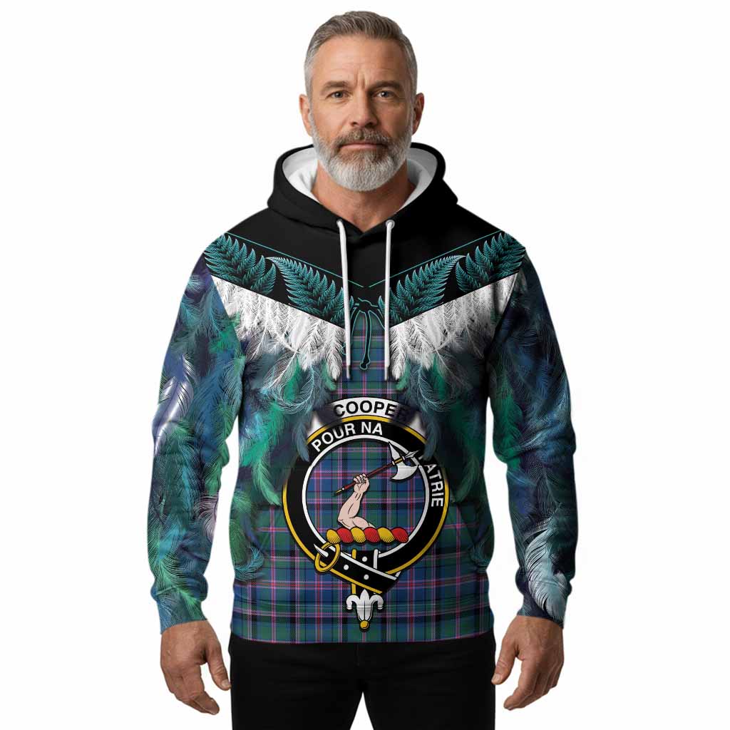 Cooper Tartan Crest Hoodie New Zealand Maori Korowai Cloak