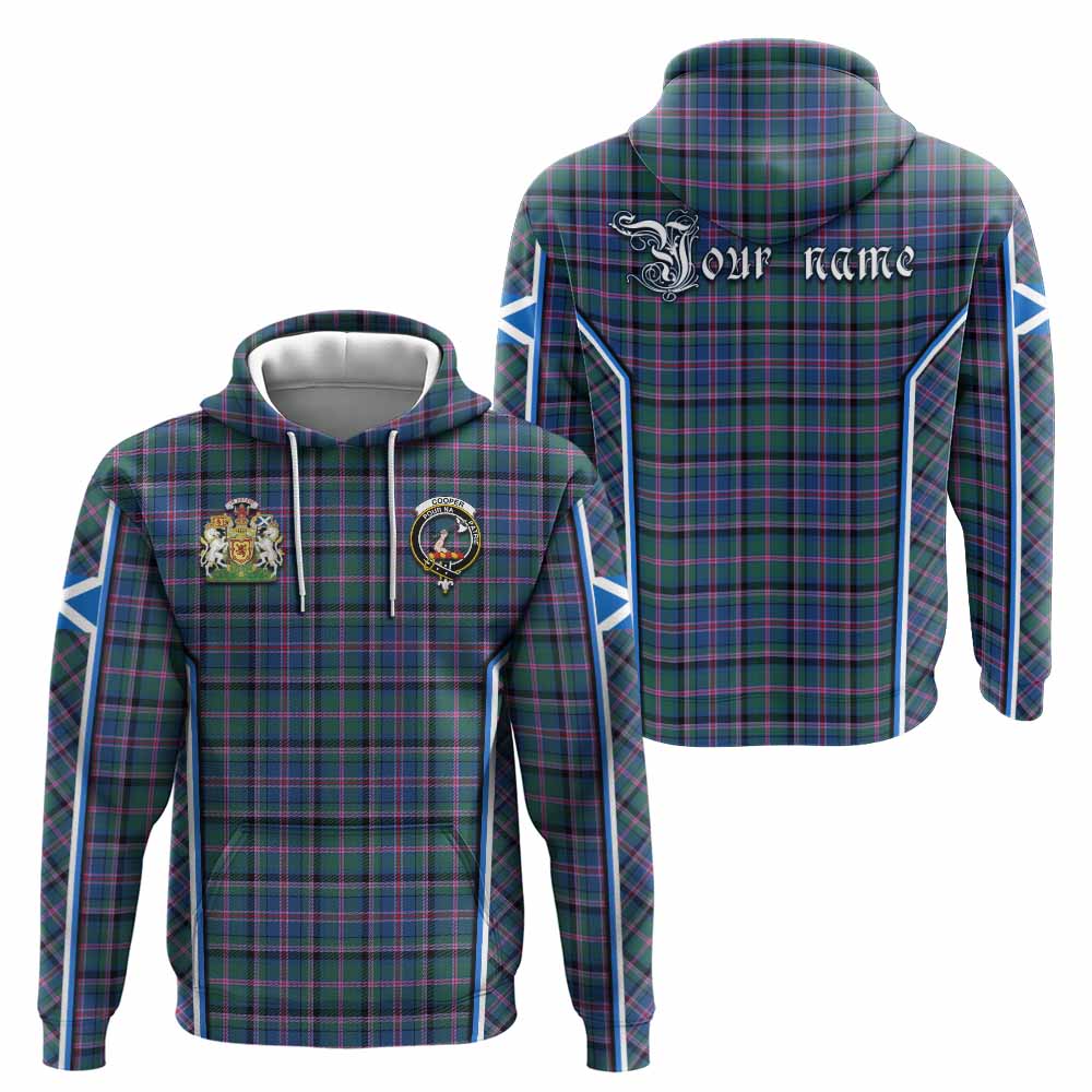 Cooper Tartan Crest Hoodie Scotland Coat of Arm Flag Style - Tartan Vibes Clothing