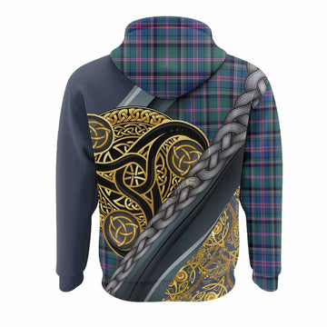 Cooper Tartan Crest Hoodie Scottish Triskele Celtic