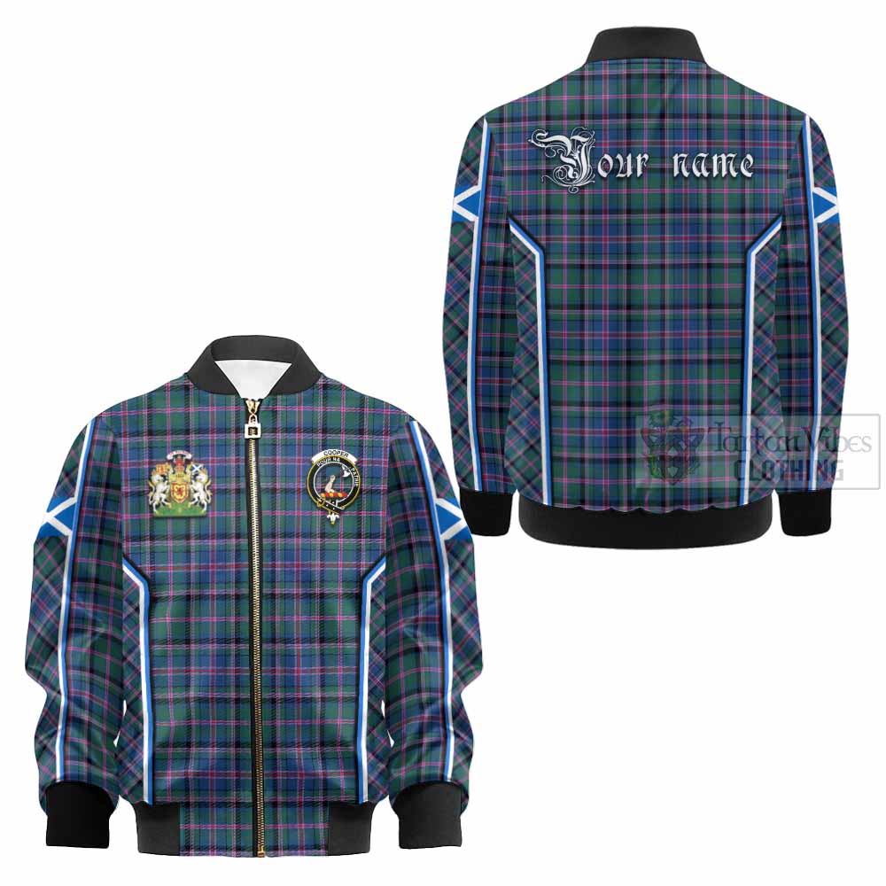 Cooper Tartan Crest Kid Bomber Jacket Scotland Coat of Arm Flag Style - Tartan Vibes Clothing