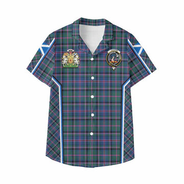 Cooper Tartan Crest Kid Hawaiian Shirt Scotland Coat of Arm Flag Style - Tartan Vibes Clothing
