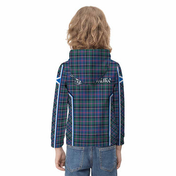 Cooper Tartan Crest Kid Hoodie Scotland Coat of Arm Flag Style