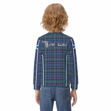 Cooper Tartan Crest Kid Knitted Sweatshirt Scotland Coat of Arm Flag Style - Tartan Vibes Clothing