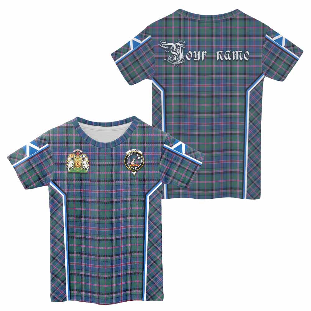 Cooper Tartan Crest Kid T-shirt Scotland Coat of Arm Flag Style - Tartan Vibes Clothing