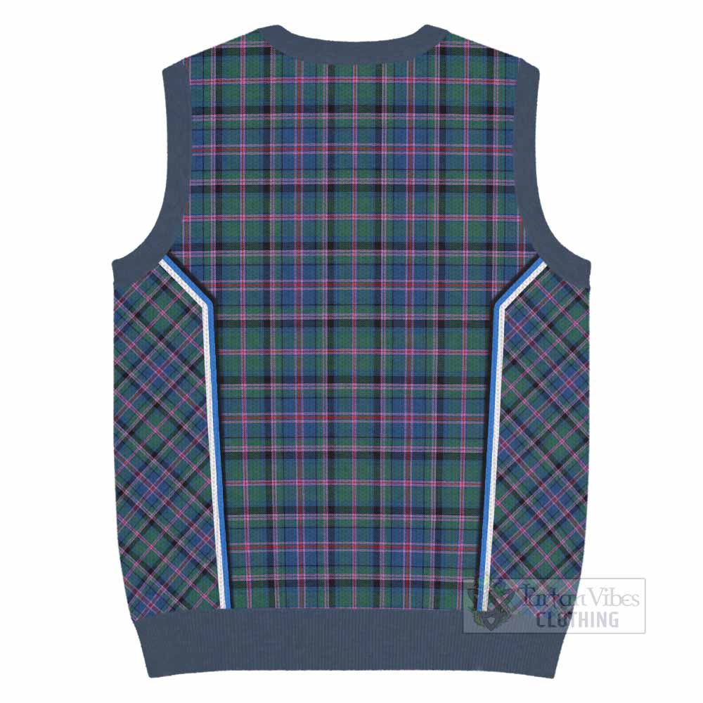 Cooper Tartan Crest Knitted V-Neck Vest Scotland Coat of Arm Flag Style - Tartan Vibes Clothing