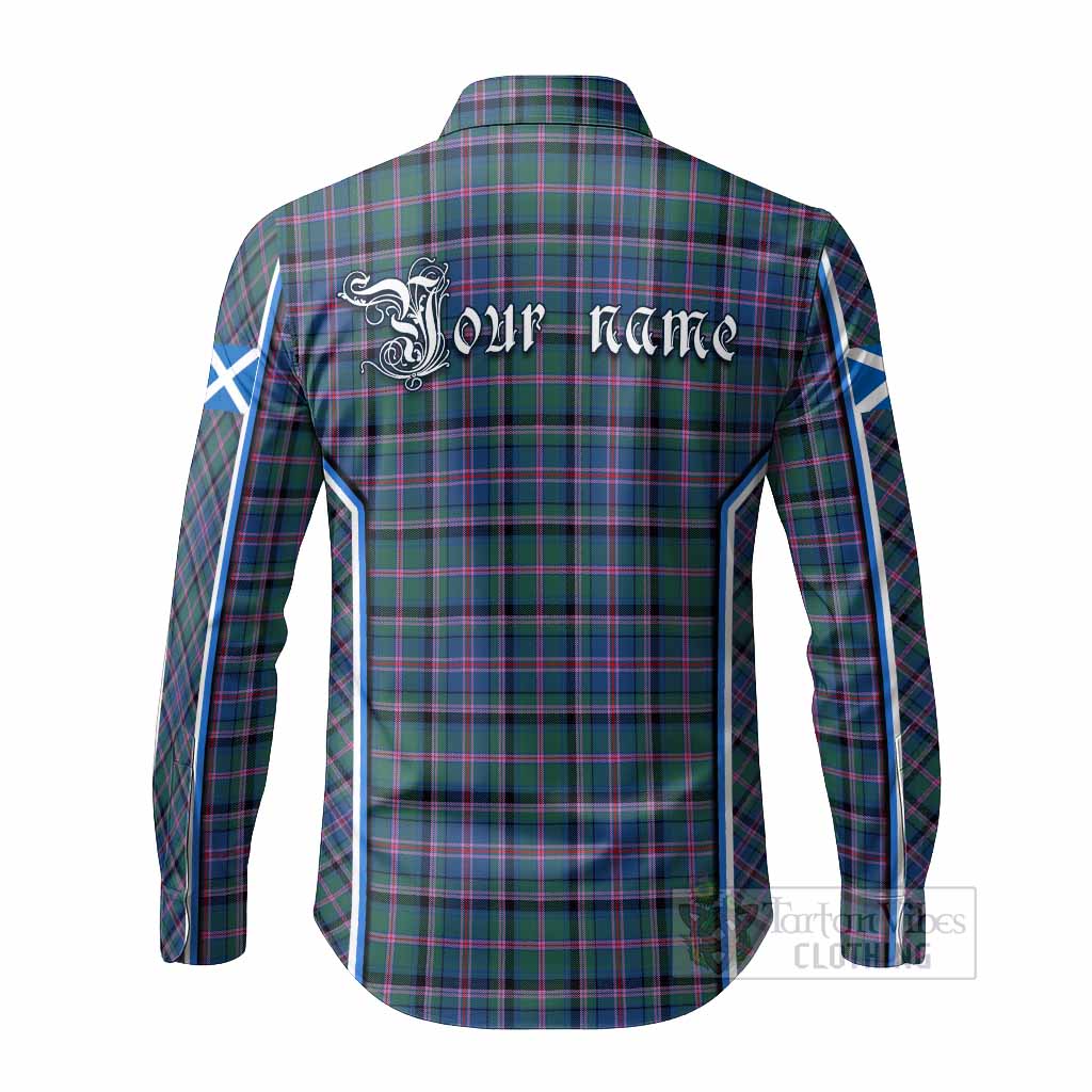 Cooper Tartan Crest Long Sleeve Button Shirts Scotland Coat of Arm Flag Style - Tartan Vibes Clothing