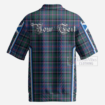 Cooper Tartan Crest Men’s Polo Sweater Top Scotland Coat of Arm Flag Style