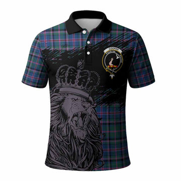 Cooper Tartan Crest Polo Shirt Crowned Lion Heritage Style