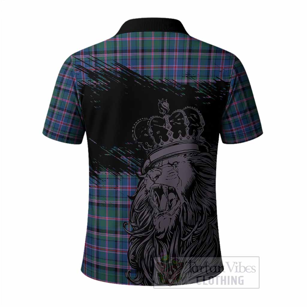 Cooper Tartan Crest Polo Shirt Crowned Lion Heritage Style