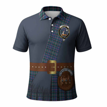 Cooper Tartan Crest Polo Shirt Kilt Costume Style