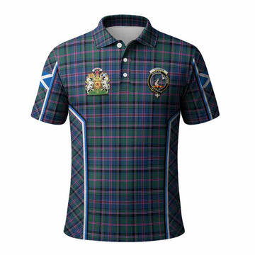 Cooper Tartan Crest Polo Shirt Scotland Coat of Arm Flag Style - Tartan Vibes Clothing