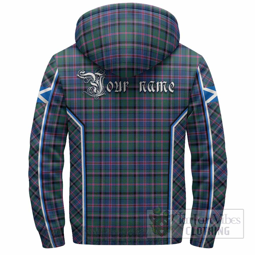 Cooper Tartan Crest Sherpa Hoodie Scotland Coat of Arm Flag Style - Tartan Vibes Clothing