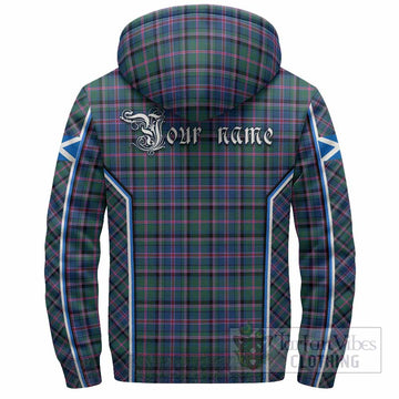 Cooper Tartan Crest Sherpa Hoodie Scotland Coat of Arm Flag Style