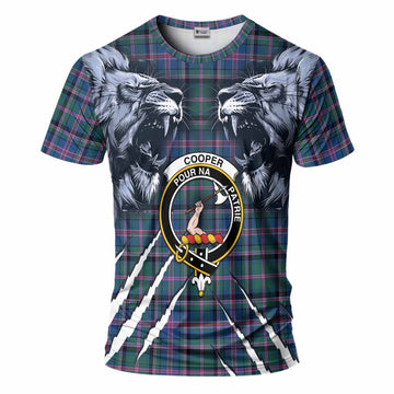 Cooper Tartan Crest T-Shirt Ferocious Lion Style