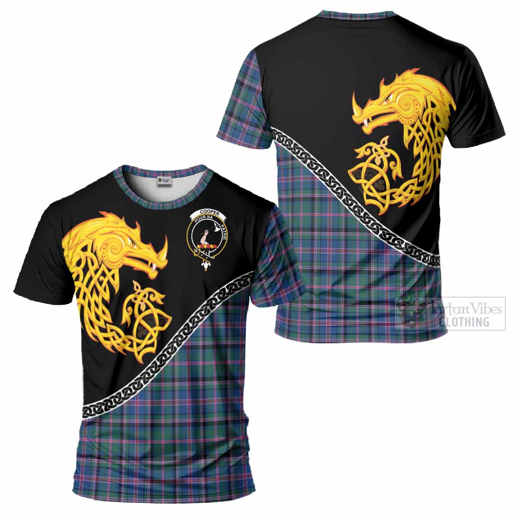 Cooper Tartan Crest T-Shirt Legendary Dragon Knot Half Style