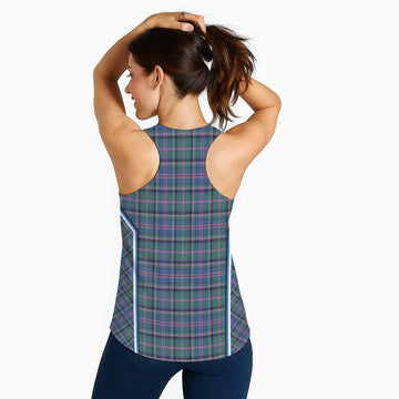 Cooper Tartan Crest Women Racerback Tanks Scotland Coat of Arm Flag Style - Tartan Vibes Clothing