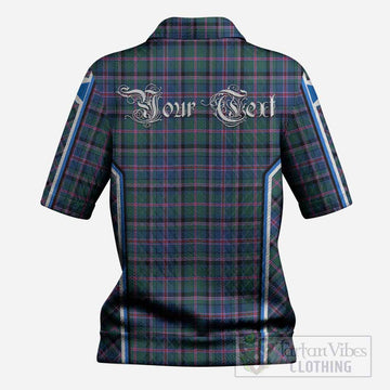 Cooper Tartan Crest Women’s Polo Sweater Top Scotland Coat of Arm Flag Style
