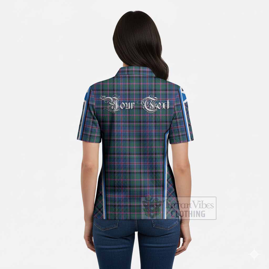 Cooper Tartan Crest Women’s Polo Sweater Top Scotland Coat of Arm Flag Style
