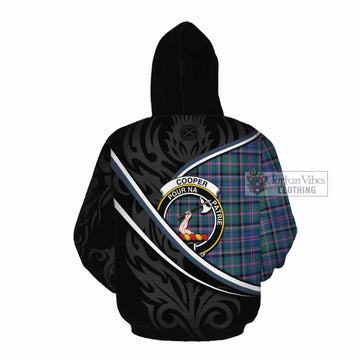 Cooper Tartan Family Crest Cotton Hoodie Celtic Scottish Thistle Floral