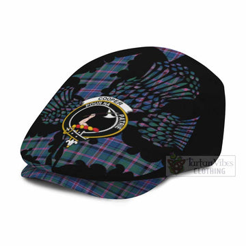 Cooper Tartan Family Crest Flat Cap, Jeff Cap Scotland Thistle Floral