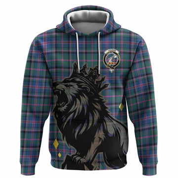 Cooper Tartan Family Crest Hoodie Crowned Lion Roaring