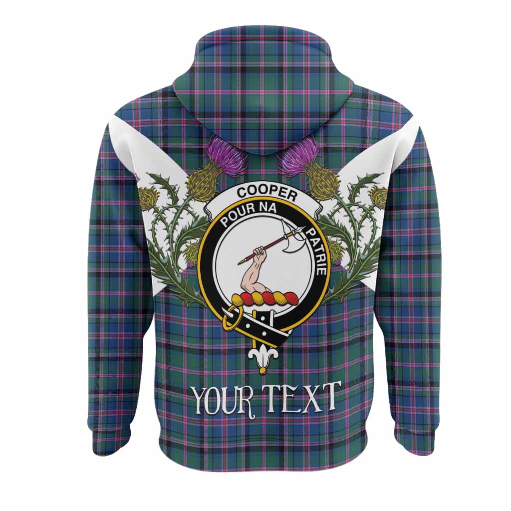 Cooper Tartan Family Crest Hoodie Scottish Burns Night Thistle Floral
