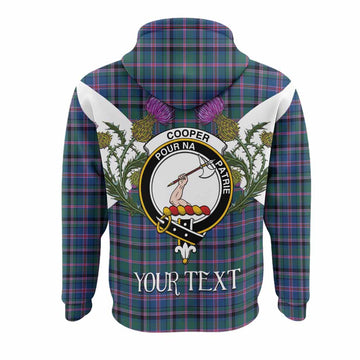 Cooper Tartan Family Crest Hoodie Scottish Burns Night Thistle Floral