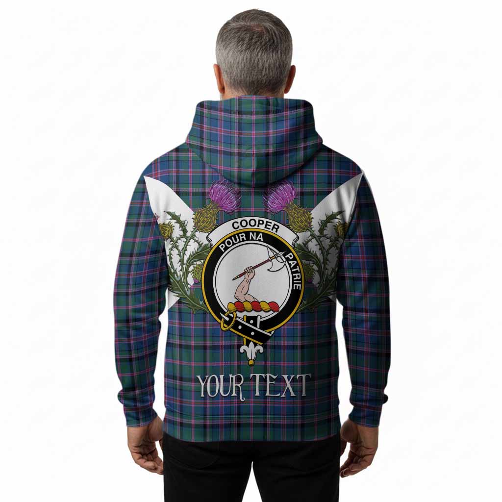 Cooper Tartan Family Crest Hoodie Scottish Burns Night Thistle Floral