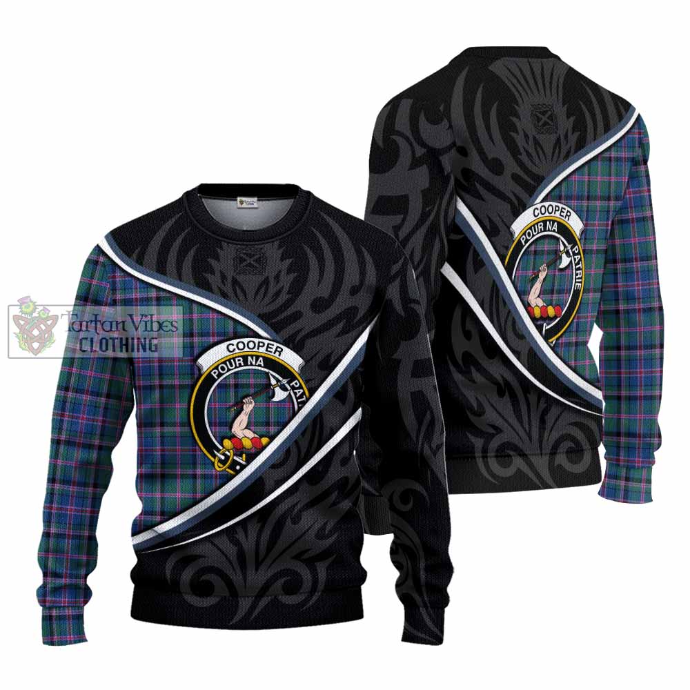 Cooper Tartan Family Crest Knitted Sweater Celtic Scottish Thistle Floral - Tartan Vibes Clothing