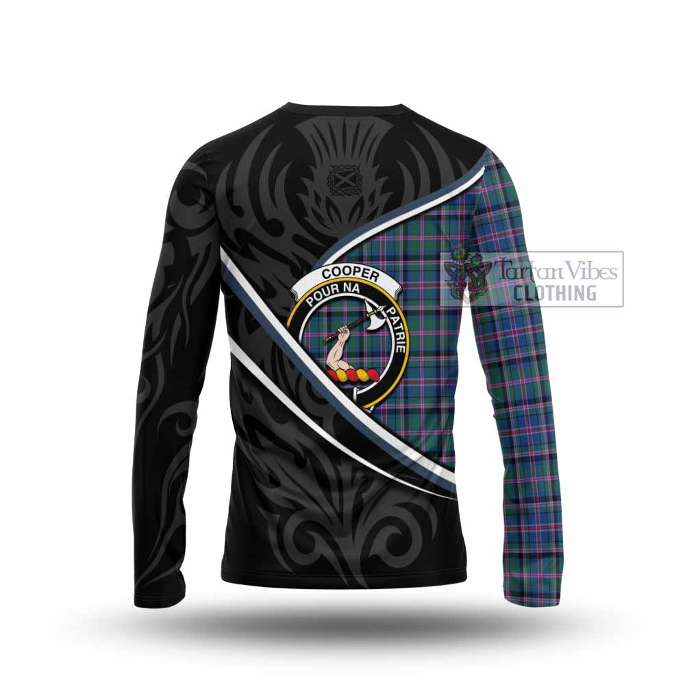 Cooper Tartan Family Crest Long Sleeve T-Shirt Celtic Scottish Thistle Floral - Tartan Vibes Clothing