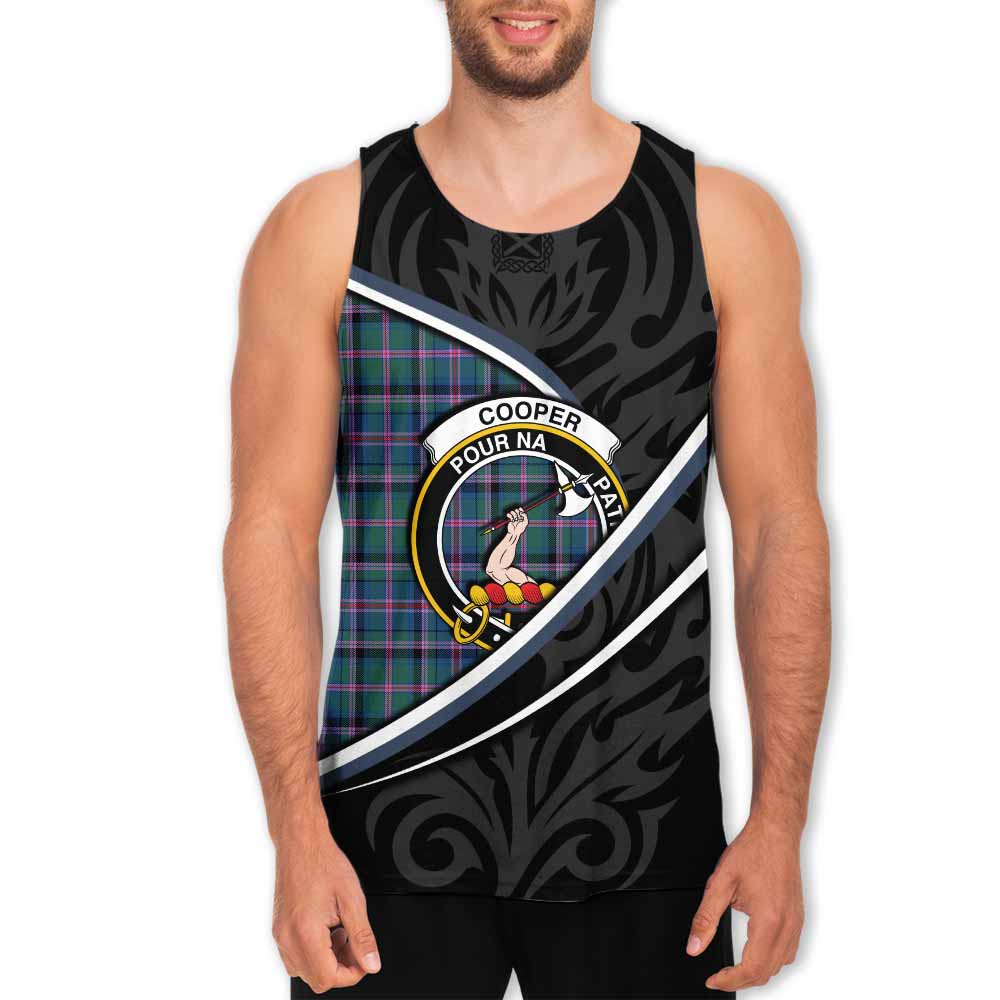 Cooper Tartan Family Crest Men Tank Top Celtic Scottish Thistle Floral - Tartan Vibes Clothing