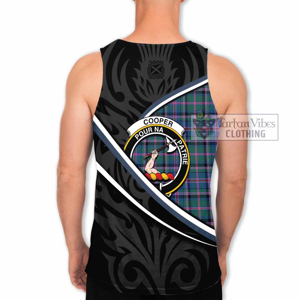 Cooper Tartan Family Crest Men Tank Top Celtic Scottish Thistle Floral - Tartan Vibes Clothing