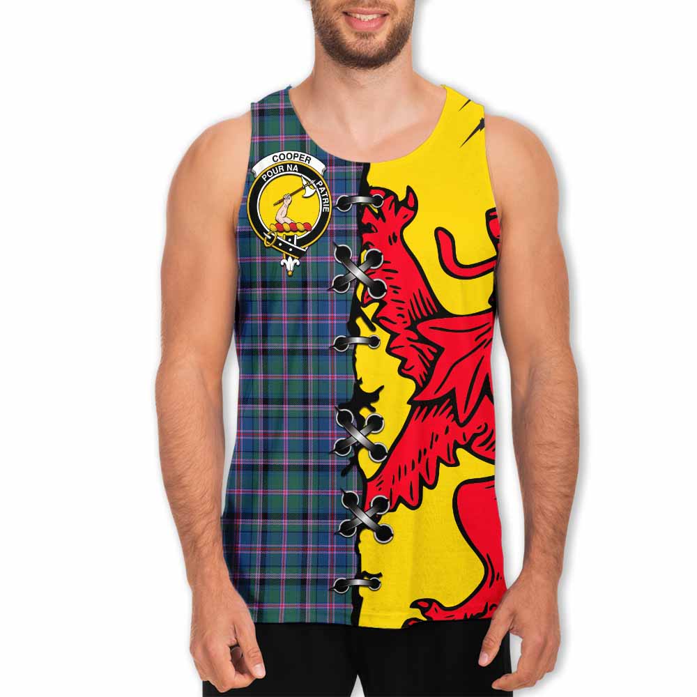 Cooper Tartan Family Crest Men Tank Top Lion Rampant Honor - Tartan Vibes Clothing