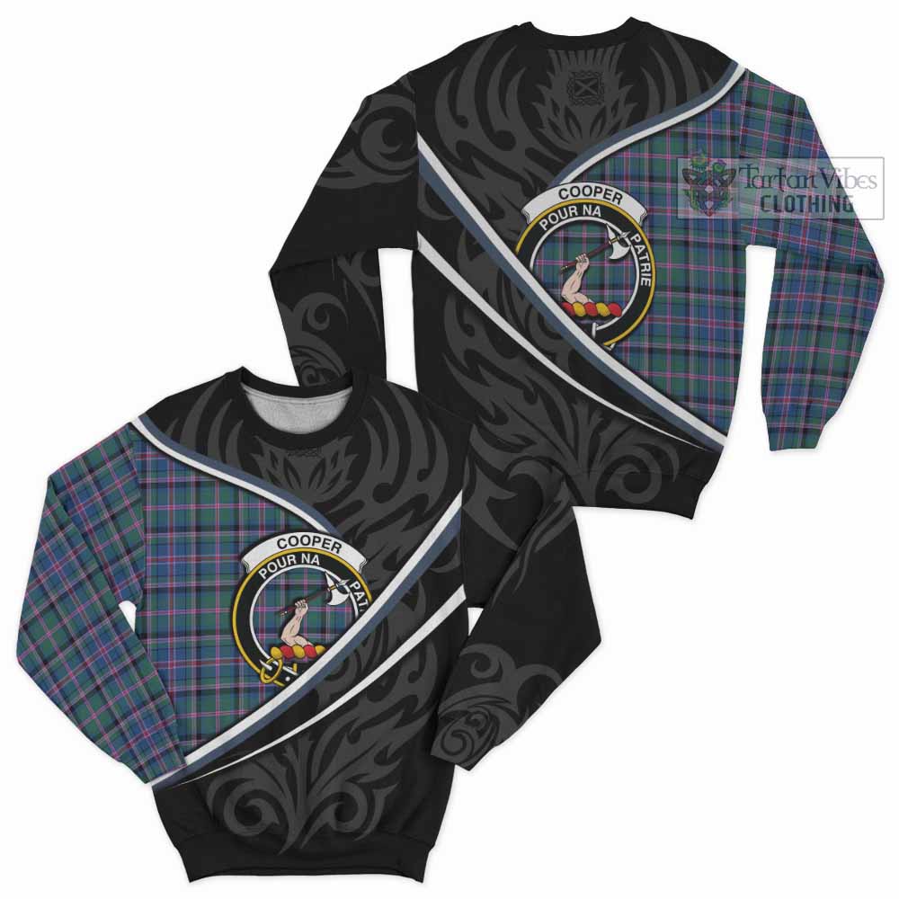 Cooper Tartan Family Crest Sweatshirt Celtic Scottish Thistle Floral - Tartan Vibes Clothing
